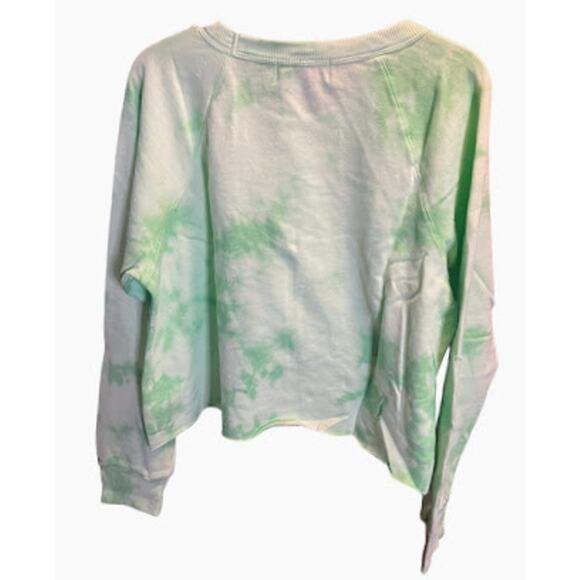 Wildfox Plasma World Tour Slash Tie Dye Crop Sweat Shirt Size Large NWT - Picture 3 of 4